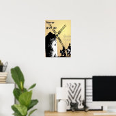 Qixote引用文忍耐ポスター ポスター (ホームオフィス)