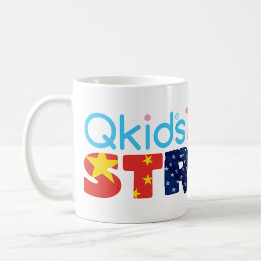 Qkids先生強い"ピンク"ユニティマグ コーヒーマグカップ (左)
