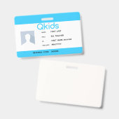 QKids ESL先生ID バッジ (正面＆裏面)