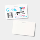 QKIDS idカード バッジ (正面＆裏面)