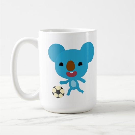 Qkids Kobyのサッカー/ダイヤモンドのマグ コーヒーマグカップ (左)