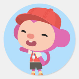 Qkids Momoステッカー ラウンドシール