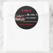 QNe Aステッカー2 ラウンドシール (バッグ)