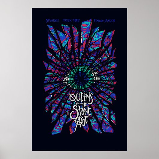 QOTSA REPRODUCTION Gig Poster Matte  Art Print ポスター (正面)
