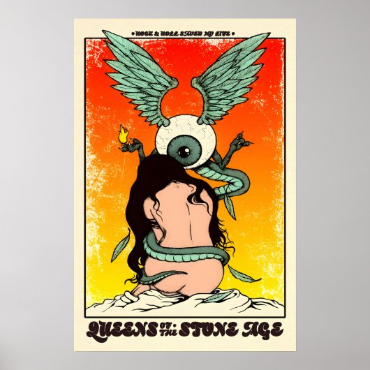 QOTSA REPRODUCTION Gig Poster Matte  Art Print ポスター (正面)