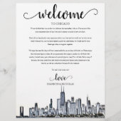 QPCの結婚週末のウェルカムスケジュール (正面)