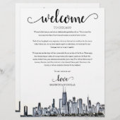 QPCの結婚週末のウェルカムスケジュール (正面/裏面)