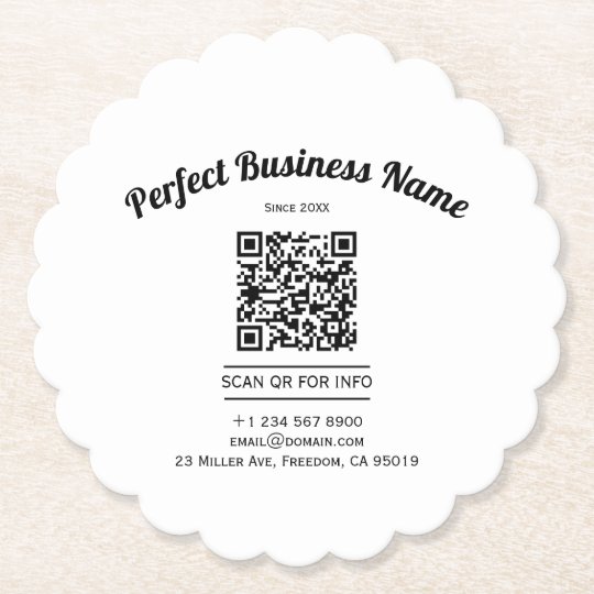 Qrコードミニマリスト白黒シンプル ペーパーコースター Zazzle Co Jp Qrコードミニマリスト白黒シンプル ペーパーコースター Zazzle Co Jp