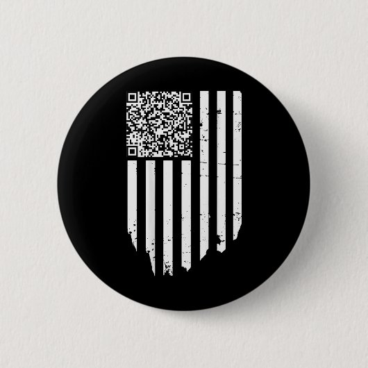 Qrおもしろいスキャンコード社長トランプ4547 Trump Danc 缶バッジ (正面)