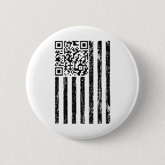 Qrおもしろいスキャン私の社長踊りコードUsaフラグ_ 缶バッジ (正面)