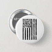 Qrおもしろいスキャン私の社長踊りコードUsaフラグ_ 缶バッジ (正面&裏面)