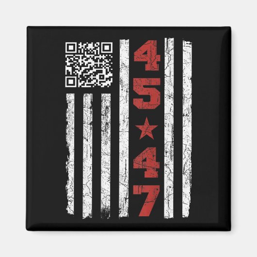 Qrおもしろい大統領トランプ4547 (オン) マグネット (正面)