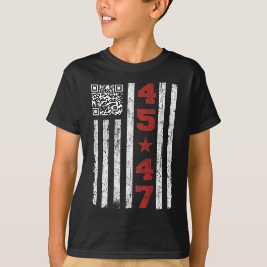Qrおもしろい大統領トランプ4547 (オン) tシャツ (正面)
