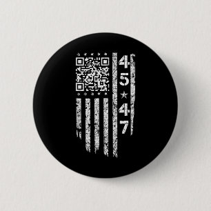Qrおもしろい彼はトランプのバックプレジデント 缶バッジ