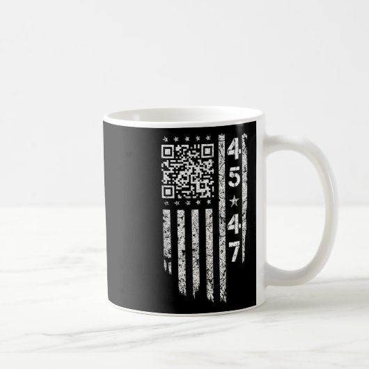 Qrおもしろい彼はCk大統領トランプ・コード コーヒーマグカップ (右)