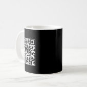 Qrおもしろい社長トランプダンスコード（背面） コーヒーマグカップ (正面左)