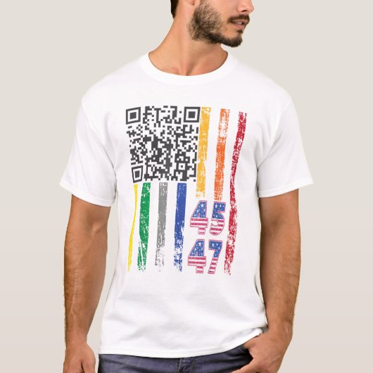 QRおもしろい社長トランプダンスコード Tシャツ (正面)