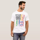 QRおもしろい社長トランプダンスコード Tシャツ (正面フル)