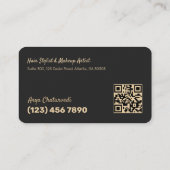 QRおもしろい美容師メイクアップアーティスト 名刺 (裏面)