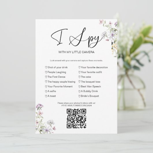 QRで私がスパイした結婚ゲームの愛を捉える 招待状 (スタンド正面)