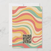 QRとファンキーGroovy Hippie結婚 招待状 (裏面)