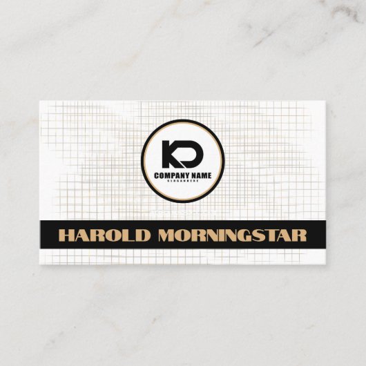 Qrとロモダンゴを使用した白黒グリッド 名刺 (正面)