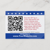 QRによる政治キャンペーンラベル 名刺 (裏面)