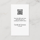 QRの結婚WEBサイトにフォトネームの日付白黒を追加 エンクロージャーカード (裏面)