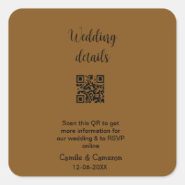 QRの結婚WEBサイトにフォトネームの日付白黒を追加 スクエアシール
