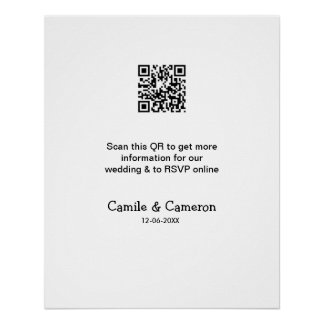 QRの結婚WEBサイトにフォトネームの日付白黒を追加 ポスター