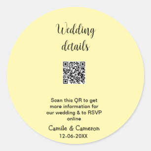 QRの結婚WEBサイトにフォトネームの日付白黒を追加 ラウンドシール