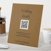 QRの結婚WEBサイトにフォトネームの日付白黒を追加 台座サイン (インサイチュ)