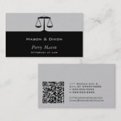 QRはかりで測コード付きのジャスティスグレー 名刺 (正面/裏面)