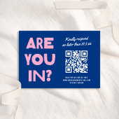 QRはっきりしたコーカラフルドのタイプ結婚 出欠カード