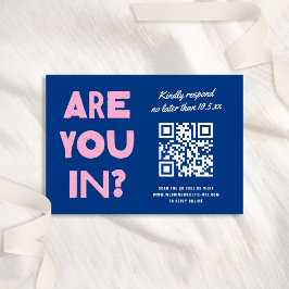 QRはっきりしたコーカラフルドのタイプ結婚 出欠カード