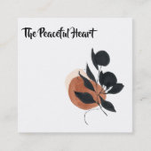 *~* QRわびサビ抽象芸術インミニマルクAR27シンプル スクエア名刺 (正面)