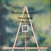 QRをスキャンして購入した名前のタイトルをありがとう アクリルサイン (ニュートラル)