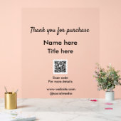 QRをスキャンして購入した名前のタイトルをありがとう アクリルサイン (ウェディング)