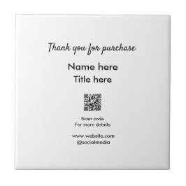 QRをスキャンして購入した名前のタイトルをありがとう タイル