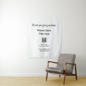 QRをスキャンして購入した名前のタイトルをありがとう タペストリー (インサイチュ)