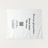 QRをスキャンして購入した名前のタイトルをありがとう タペストリー (正面(横))