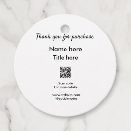 QRをスキャンして購入した名前のタイトルをありがとう フェイバータグ