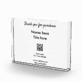 QRをスキャンして購入した名前のタイトルをありがとう フォトブロック (右)