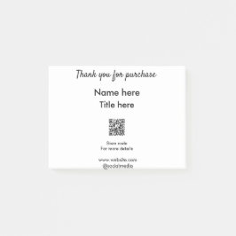 QRをスキャンして購入した名前のタイトルをありがとう ポストイット