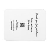 QRをスキャンして購入した名前のタイトルをありがとう マグネット (横)