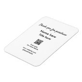 QRをスキャンして購入した名前のタイトルをありがとう マグネット (左側)