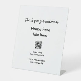 QRをスキャンして購入した名前のタイトルをありがとう 台座サイン