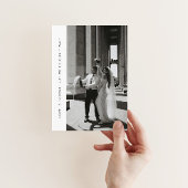 QRを使用したミニマルな写真の取り消し告知 ノートカード