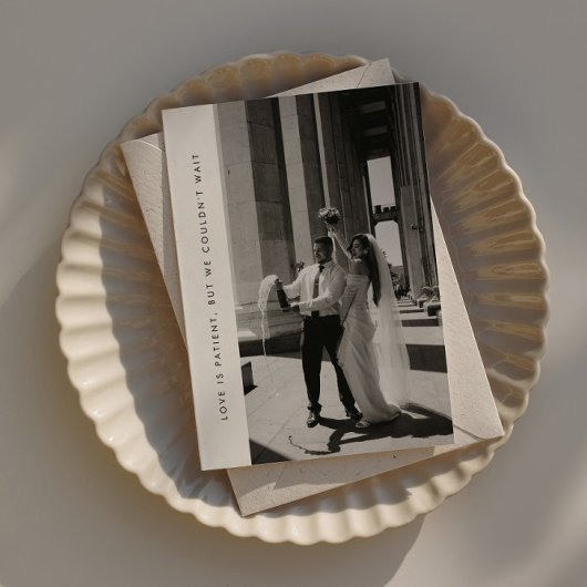 QRを使用したミニマルな写真の取り消し告知 ノートカード