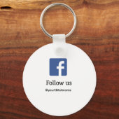 QRを後を追追加するfacebookユーザー名ソーシャルメディア キーホルダー (正面)
